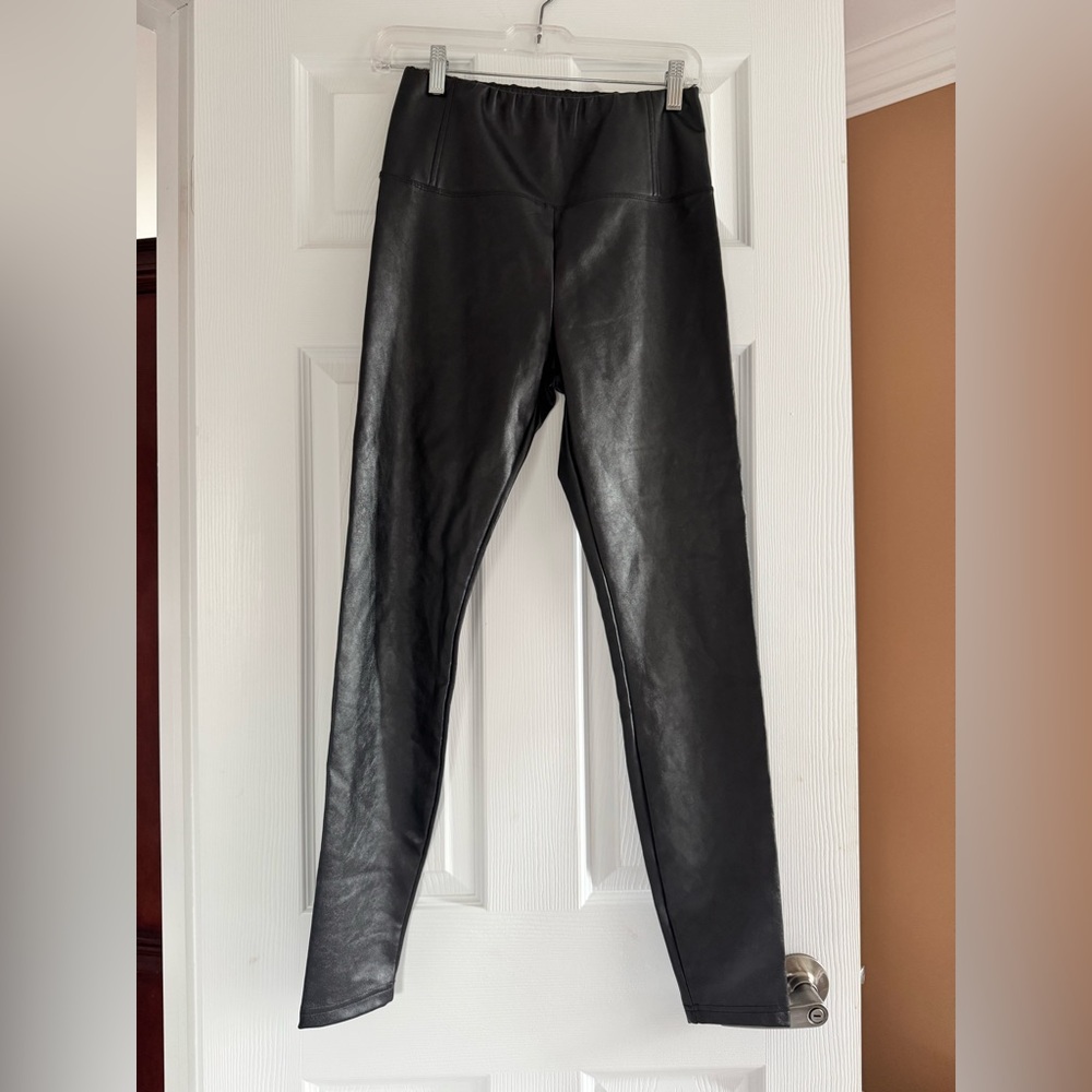 Black Faux Leather Leggings
